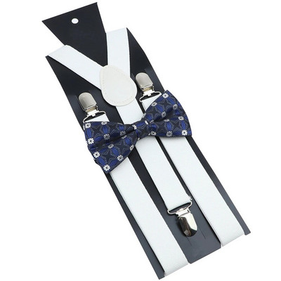 Bretele noi Set papion Bretele elastice din piele Bărbați Femei Negru Roșu Bretele reglabile pentru costum de nuntă Accesorii pentru fustă Cadou