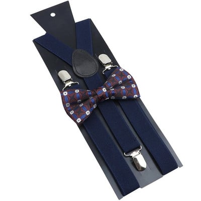 Bretele noi Set papion Bretele elastice din piele Bărbați Femei Negru Roșu Bretele reglabile pentru costum de nuntă Accesorii pentru fustă Cadou