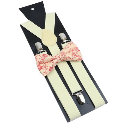 Bretele noi Set papion Bretele elastice din piele Bărbați Femei Negru Roșu Bretele reglabile pentru costum de nuntă Accesorii pentru fustă Cadou