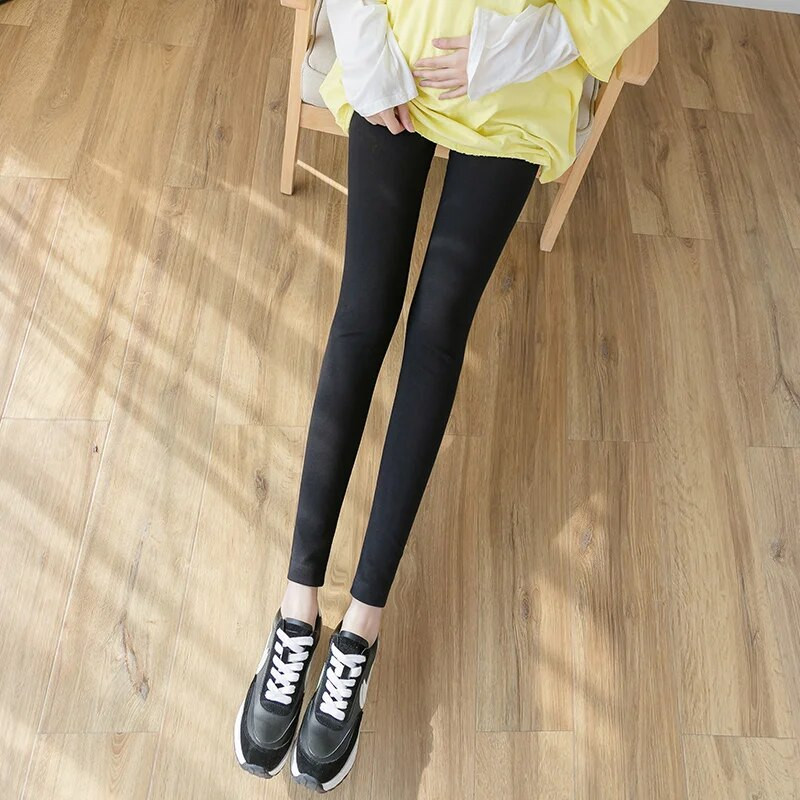 Aukštos kokybės pavasario ir rudens nėščioms moterims medvilninės vienspalvės kelnės nėščiosioms ilgos pilvo kelnės ploni klubai, nėštumas, antblauzdžiai