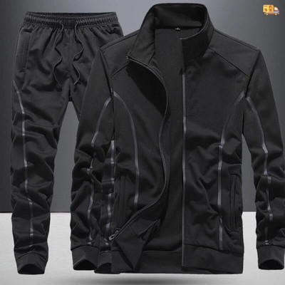 2024 Sports Set Men`s Autumn Loose Zipper Loose Fit Casual Wear Sweater Handsome Set Paired with Trendy Autumn Wear Versatile