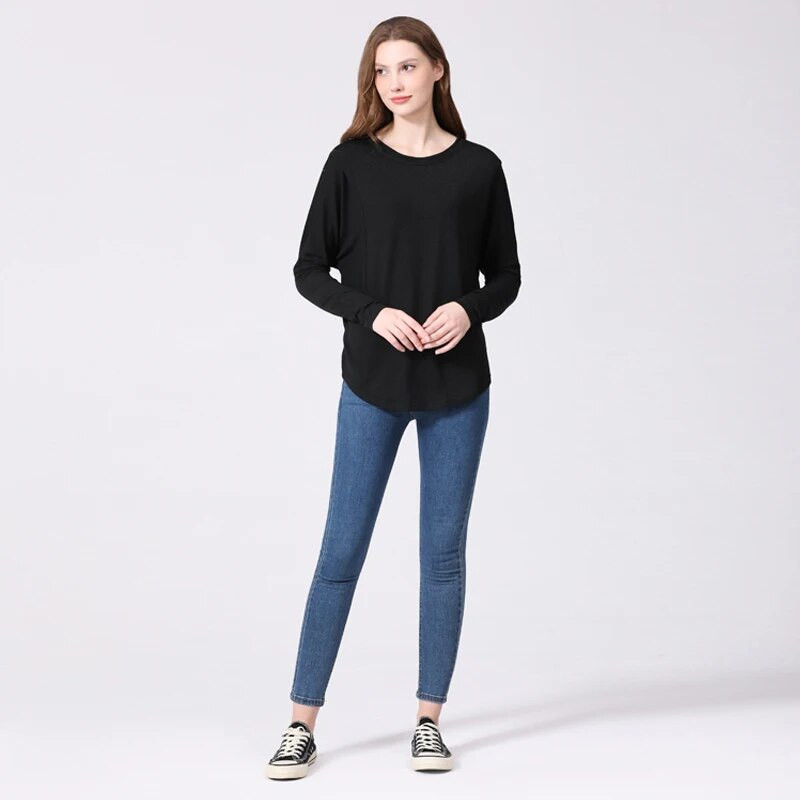 Haine de maternitate pentru femei gravide Topuri pentru alăptare Tricou pentru alăptare Sarcină Maternitate Tricouri negre Cămașă de primăvară toamnă