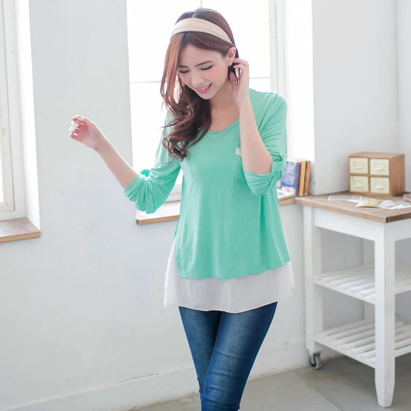 Emotion Moms Haine de maternitate Topuri de alăptare cu mâneci lungi Haine postpartum pentru femei însărcinate care alăptează Tricou