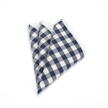 Чисто нови мъжки носни кърпи от 100% памук Тъкани карирани джобни квадратни мъжки носни кърпи за сватбени партита Винтидж кърпи Модни халки