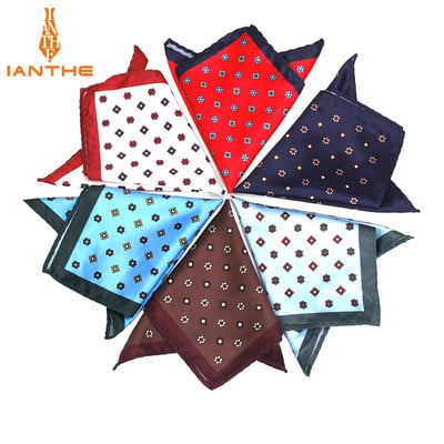 Luxus Férfi Zsebkendő Vintage Check Pocket Négyzet Puha Hankies Esküvői Party Business Hanky mellkasi törölköző ajándék 24*24CM