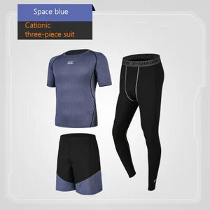 3 bucăți/set îmbrăcăminte sport pentru bărbați, costume sportive de compresie, haine de alergare cu uscare rapidă, pantaloni de jogging sport, antrenament, sală, fitness, seturi de trening