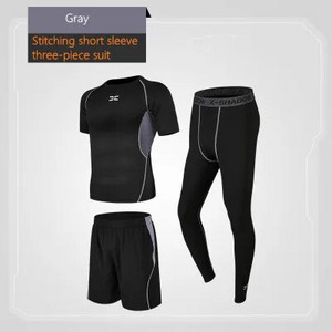 3 bucăți/set îmbrăcăminte sport pentru bărbați, costume sportive de compresie, haine de alergare cu uscare rapidă, pantaloni de jogging sport, antrenament, sală, fitness, seturi de trening