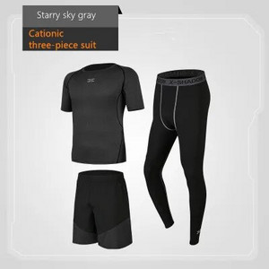 3 bucăți/set îmbrăcăminte sport pentru bărbați, costume sportive de compresie, haine de alergare cu uscare rapidă, pantaloni de jogging sport, antrenament, sală, fitness, seturi de trening