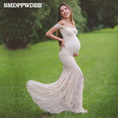 Kismama ruha Kismama fotózás kellékek fehér csipke szexi maxi ruha Elegáns terhességi fotózás női kismama csipke ruha
