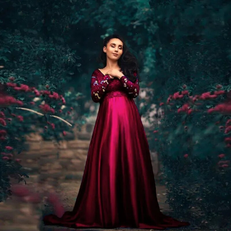 Nauja nėrinių šifono nėščiųjų fotografijos rekvizitai Ilga suknelė Miela nėštumui skirta suknelė Elegence Nėščioms moterims Maxi suknelė fotosesijai