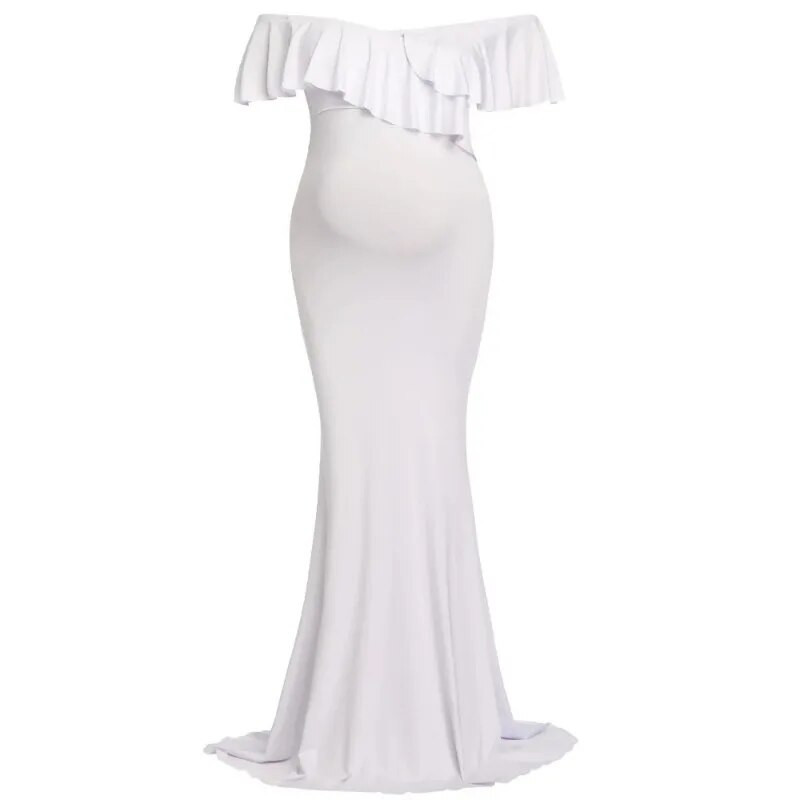 Νέα φορέματα εγκυμοσύνης Photography εγκυμοσύνης στηρίγματα φόρεμα σε μεγάλο μέγεθος Κομψό, φανταχτερό βαμβακερό φόρεμα εγκυμοσύνης, γυναικείο μακρύ φόρεμα