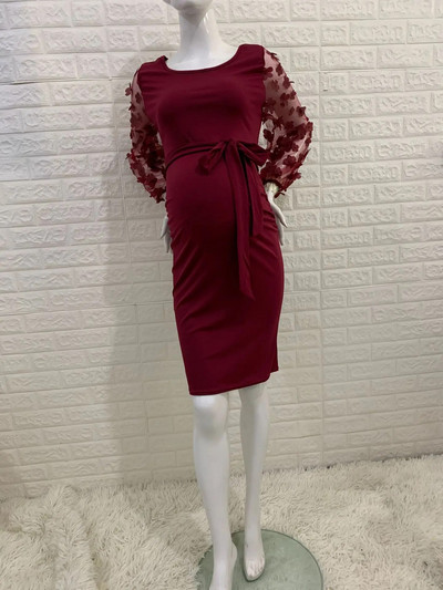 Terhes nők virágos szoknya kismama fotózás Prop Stretch maxi ruha, hosszú kismama ruha terhes fotózáshoz Ruházat