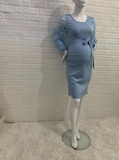 Terhes nők virágos szoknya kismama fotózás Prop Stretch maxi ruha, hosszú kismama ruha terhes fotózáshoz Ruházat