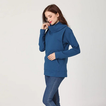 Χειμερινό ζιβάγκο μητρότητας Μπλουζάκι θηλασμού Μακρυμάνικο παλτό μετά τον τοκετό Φαρδιά ρούχα για έγκυες γυναίκες