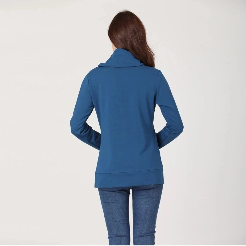 Téli garbós kismama felsők, szoptató ing, hosszú ujjú szülés utáni kabát, bő terhes női ruhák