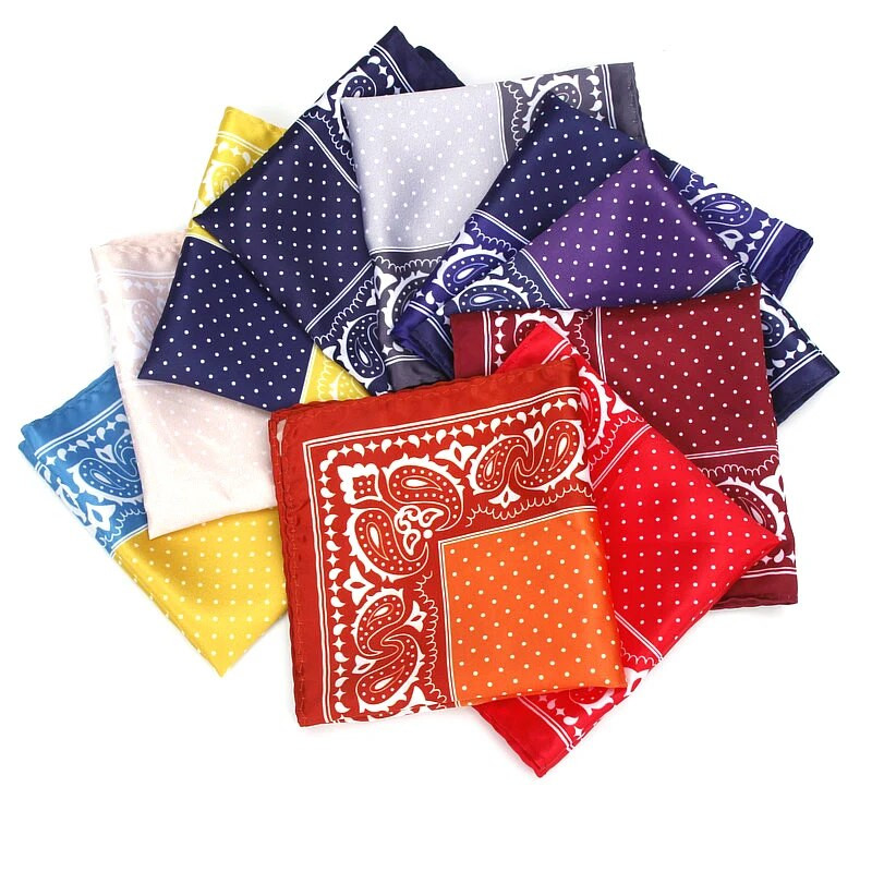 Muški rupčić Vintage Paisley Dot džepni kvadrat Mekane svilene maramice Vjenčane poslovne maramice Ručnik na prsima Poklon 24*24CM