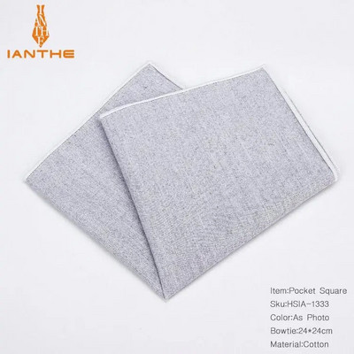 Costume clasice din bumbac de înaltă calitate 100% pătrat de buzunar solid 25cm*25cm Batiste cu dungi vintage pentru bărbați Piept prosop Hankies