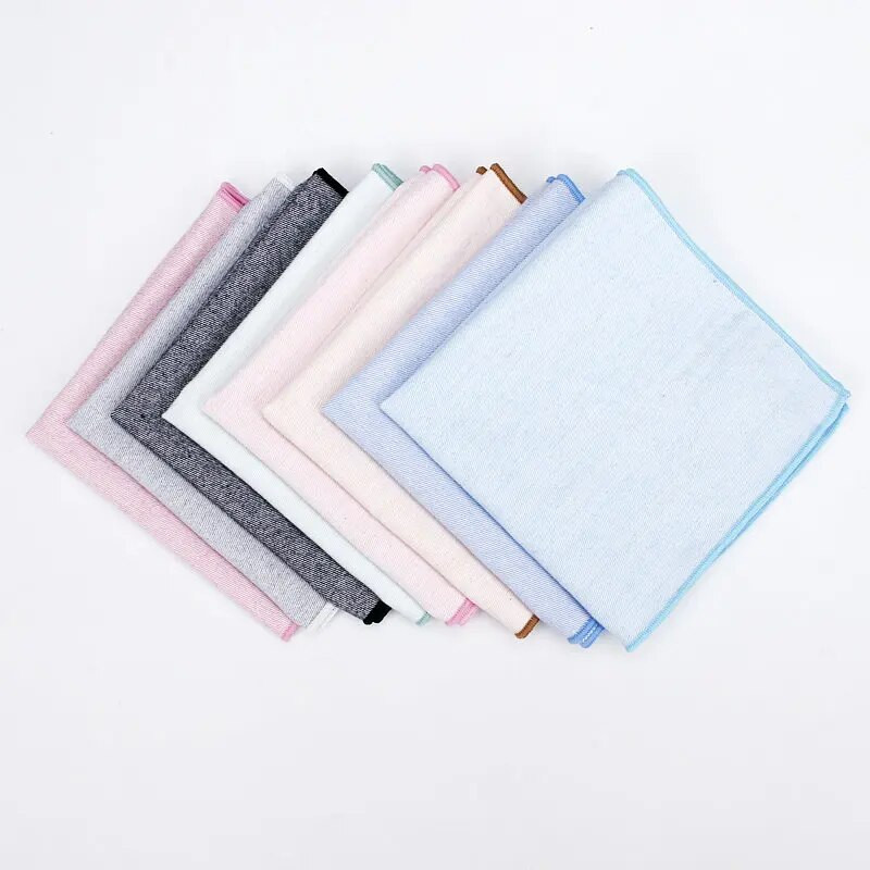 Costume clasice din bumbac de înaltă calitate 100% pătrat de buzunar solid 25cm*25cm Batiste cu dungi vintage pentru bărbați Piept prosop Hankies