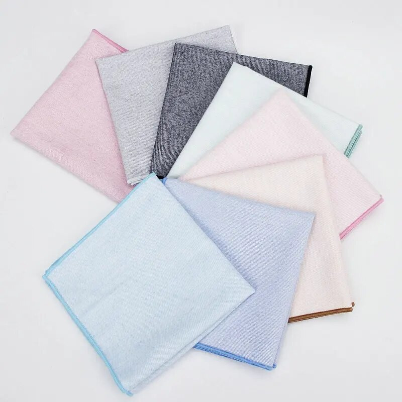 Costume clasice din bumbac de înaltă calitate 100% pătrat de buzunar solid 25cm*25cm Batiste cu dungi vintage pentru bărbați Piept prosop Hankies