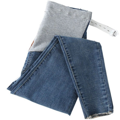 Égszínkék Kismama Nadrág Terhességi Ruhák Farmer farmer Leggings terhes nőknek Ruhák Szoptatós nadrág Capris M-2XL