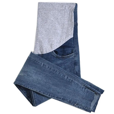Égszínkék Kismama Nadrág Terhességi Ruhák Farmer farmer Leggings terhes nőknek Ruhák Szoptatós nadrág Capris M-2XL