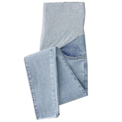 Égszínkék Kismama Nadrág Terhességi Ruhák Farmer farmer Leggings terhes nőknek Ruhák Szoptatós nadrág Capris M-2XL