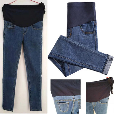 Égszínkék Kismama Nadrág Terhességi Ruhák Farmer farmer Leggings terhes nőknek Ruhák Szoptatós nadrág Capris M-2XL