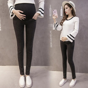 M-3XL Дънки за бременни жени Бременни панталони Еластични дрехи за бременни Пролет 2019 Нов тънък панталон за бременни Плюс размер