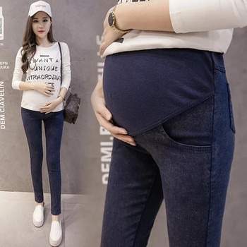 M-3XL τζιν εγκυμοσύνης για έγκυες γυναίκες Παντελόνια έγκυες ελαστικά ρούχα εγκυμοσύνης Άνοιξη 2019 Νέο λεπτό παντελόνι εγκυμοσύνης Plus Size
