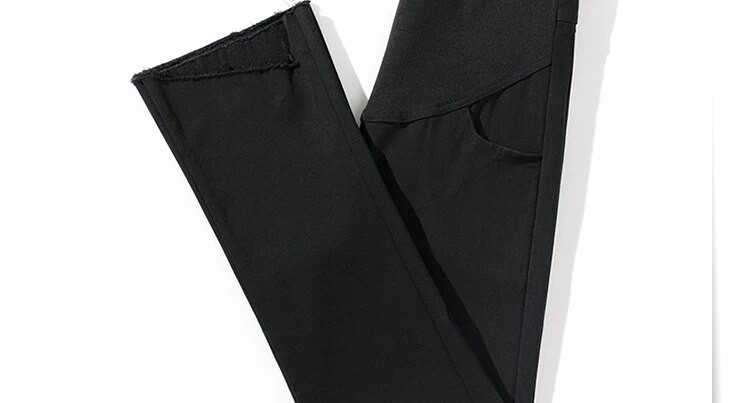 Koreai stílusú pamut kismama hasi nadrág tavaszi divat terhes hasnadrág szabálytalan alkalmi terhes női farmer bő