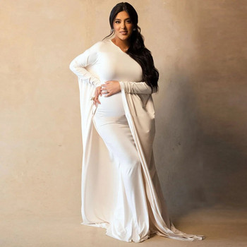 Модна рокля на богиня Рокля за бременни снимки Парти за бременни Бременни жени Облекло за фотосесия Рокля във версия на прилеп