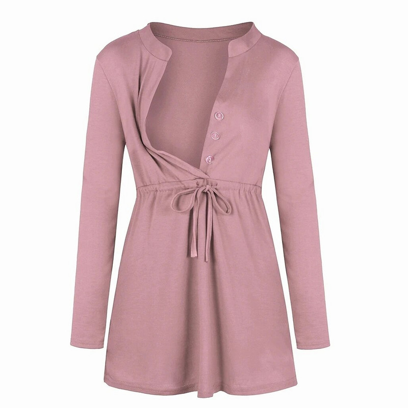 Μπλουζάκι μητρότητας Νοσηλευτικό μπλουζάκι για έγκυες γυναίκες με μακρυμάνικο συνονθύλευμα Nursed top Μπλούζα για θηλασμό πουλόβερ Ρούχα εγκυμοσύνης