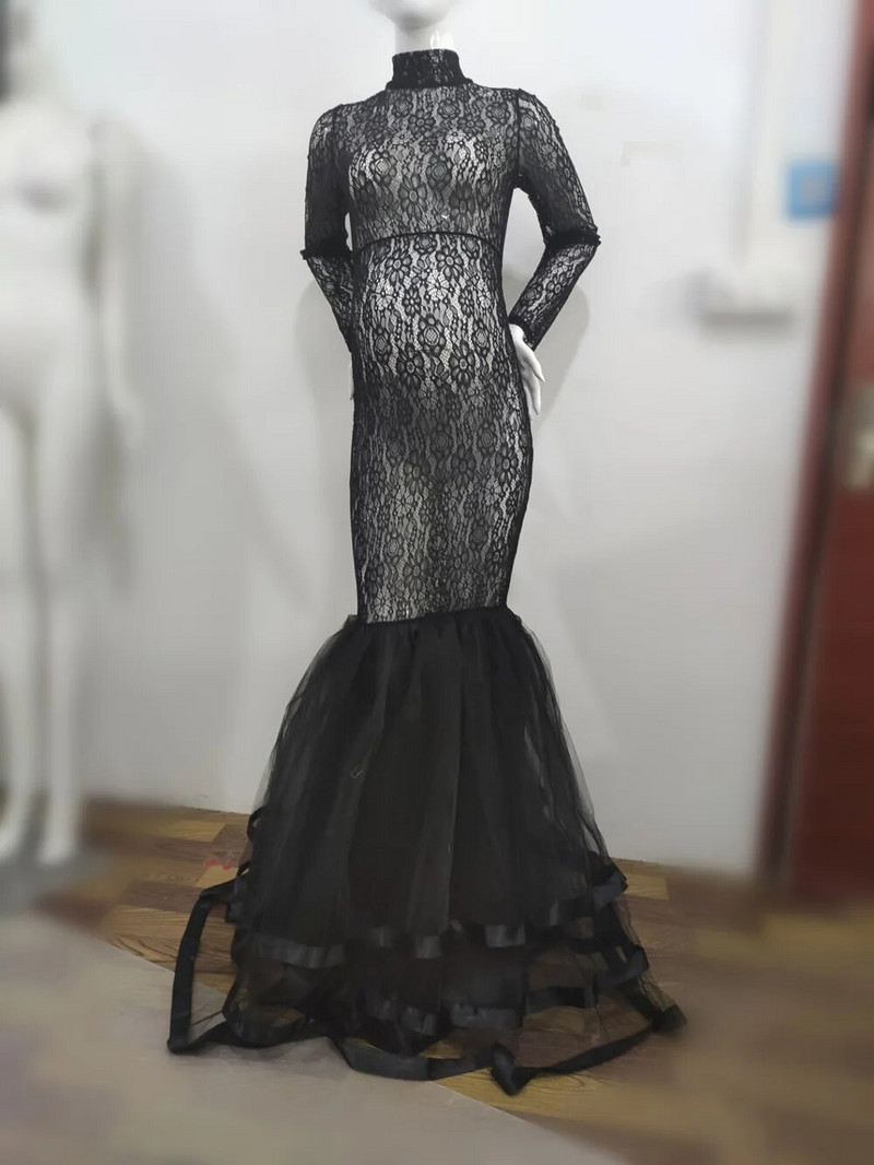 Noi rochii negre sexy de maternitate pentru sedinta foto femei gravide cu maneca lunga rochie foto rochie rochie de sarcina