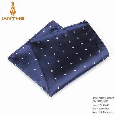 Patrat de buzunar clasic pentru bărbați, cu model, batistă Hakiu de modă pentru bărbați Costume de afaceri Hachiuri de epocă Accesorii pentru prosop bleumarin