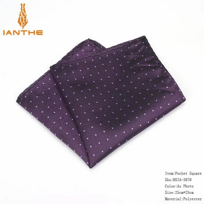 Patrat de buzunar clasic pentru bărbați, cu model, batistă Hakiu de modă pentru bărbați Costume de afaceri Hachiuri de epocă Accesorii pentru prosop bleumarin