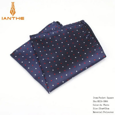 Patrat de buzunar clasic pentru bărbați, cu model, batistă Hakiu de modă pentru bărbați Costume de afaceri Hachiuri de epocă Accesorii pentru prosop bleumarin