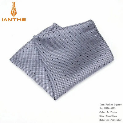 Patrat de buzunar clasic pentru bărbați, cu model, batistă Hakiu de modă pentru bărbați Costume de afaceri Hachiuri de epocă Accesorii pentru prosop bleumarin