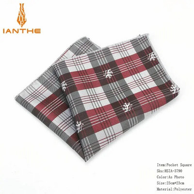 Prabangios vyriškos nosinės kaukolės pledas austi žakardo Hankies poliesterio Hanky verslo vintage kišeninis kvadratinis krūtinės rankšluostis 23*23cm