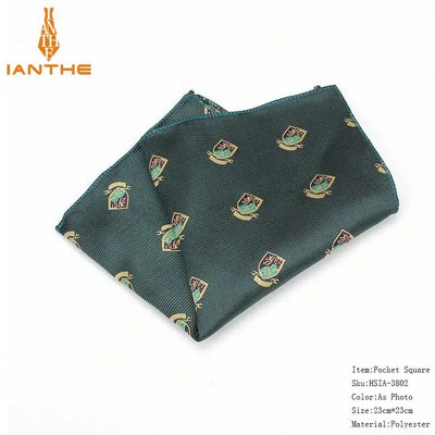 Prabangios vyriškos nosinės kaukolės pledas austi žakardo Hankies poliesterio Hanky verslo vintage kišeninis kvadratinis krūtinės rankšluostis 23*23cm