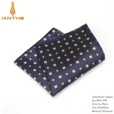 Prabangios vyriškos nosinės kaukolės pledas austi žakardo Hankies poliesterio Hanky verslo vintage kišeninis kvadratinis krūtinės rankšluostis 23*23cm