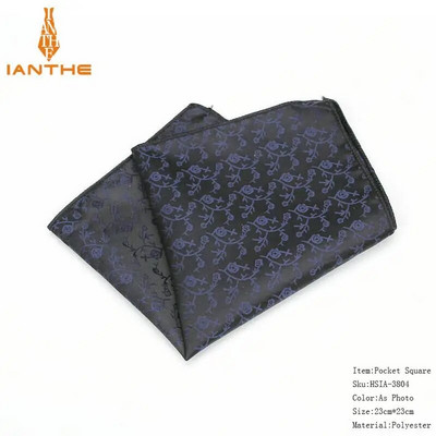 Prabangios vyriškos nosinės kaukolės pledas austi žakardo Hankies poliesterio Hanky verslo vintage kišeninis kvadratinis krūtinės rankšluostis 23*23cm