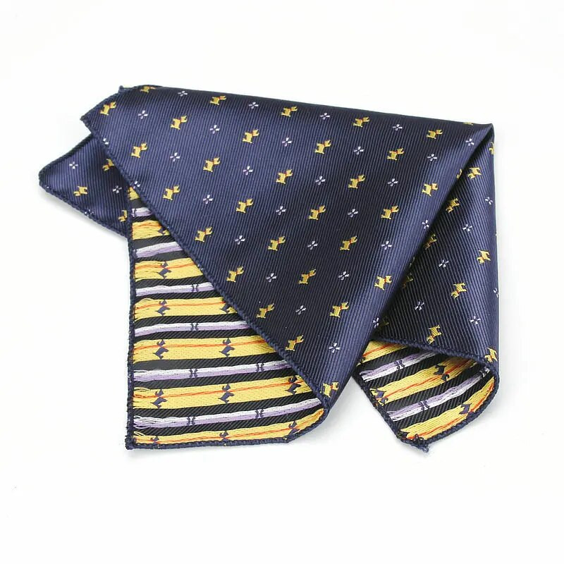 Prabangios vyriškos nosinės kaukolės pledas austi žakardo Hankies poliesterio Hanky verslo vintage kišeninis kvadratinis krūtinės rankšluostis 23*23cm