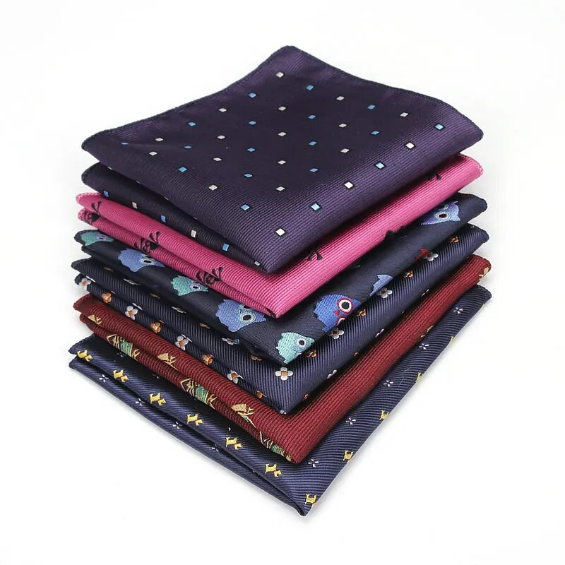 Prabangios vyriškos nosinės kaukolės pledas austi žakardo Hankies poliesterio Hanky verslo vintage kišeninis kvadratinis krūtinės rankšluostis 23*23cm