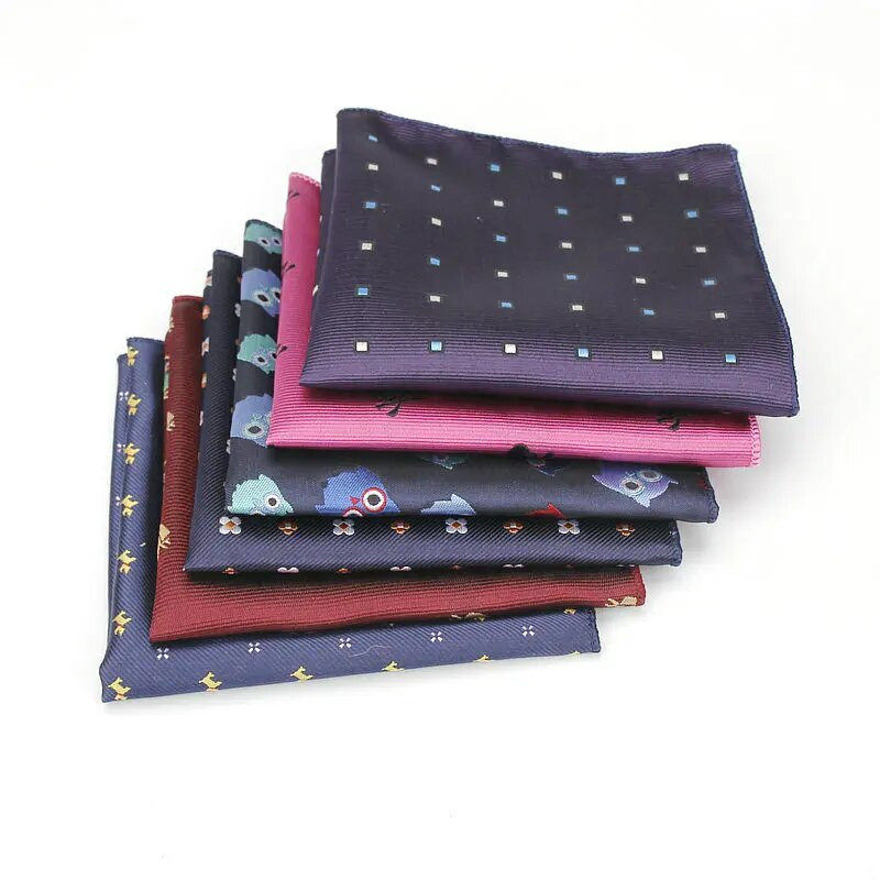 Prabangios vyriškos nosinės kaukolės pledas austi žakardo Hankies poliesterio Hanky verslo vintage kišeninis kvadratinis krūtinės rankšluostis 23*23cm