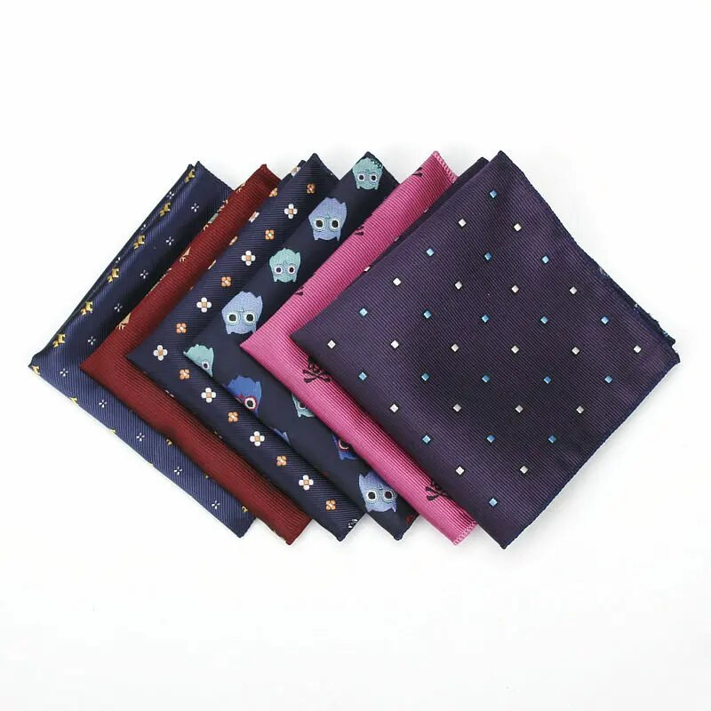 Prabangios vyriškos nosinės kaukolės pledas austi žakardo Hankies poliesterio Hanky verslo vintage kišeninis kvadratinis krūtinės rankšluostis 23*23cm