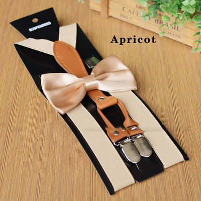 Seturi de bretele și papion unisex de culoare solidă, cu elastic înalt, reglabil, pentru petrecerea de nuntă, bretele pentru curele pentru bărbați și femei