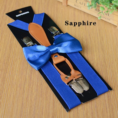 Seturi de bretele și papion unisex de culoare solidă, cu elastic înalt, reglabil, pentru petrecerea de nuntă, bretele pentru curele pentru bărbați și femei