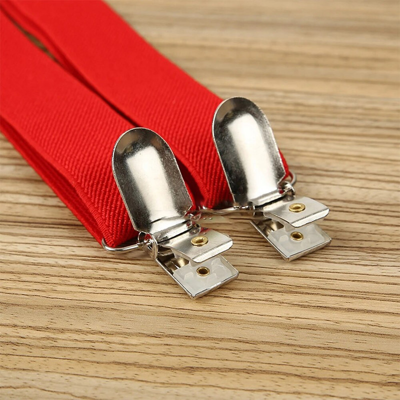 Seturi de bretele și papion unisex de culoare solidă, cu elastic înalt, reglabil, pentru petrecerea de nuntă, bretele pentru curele pentru bărbați și femei