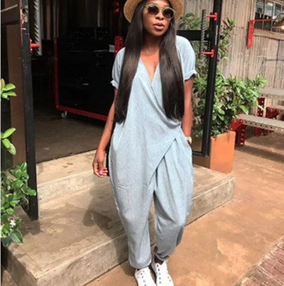 2023 m. Nėščioms V formos iškirptės kelnaitės trumpomis rankovėmis nėščioms moterims, laisvi kombinezonai, šliaužtinukai Nėštumo drabužiai plius dydis