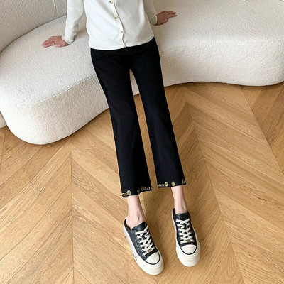 Boot Cut Denim Denim Traperice za trudnice Proljeće Ljeto Olovka Hlače na trbuh Odjeća za trudnice Elegantna